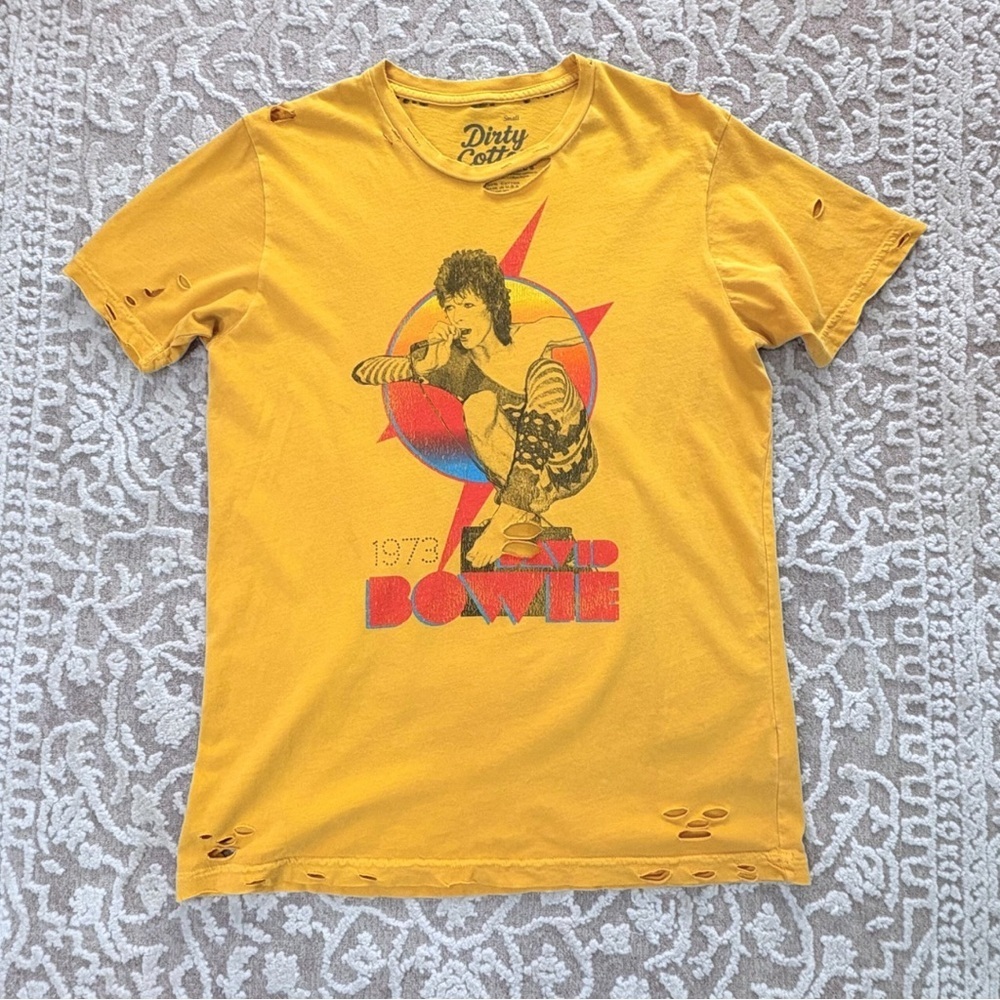 Dirty Cotton Scoundrels David Bowie Ziggy Stardust Tee - Minor Flaw - Picture 5 of 15
